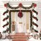 6 Pieces Red Buffalo Plaid Christmas Bows Holiday Christmas Wreaths Bows Xmas Red Velvet Christmas Bows for Christmas Party Decoration
